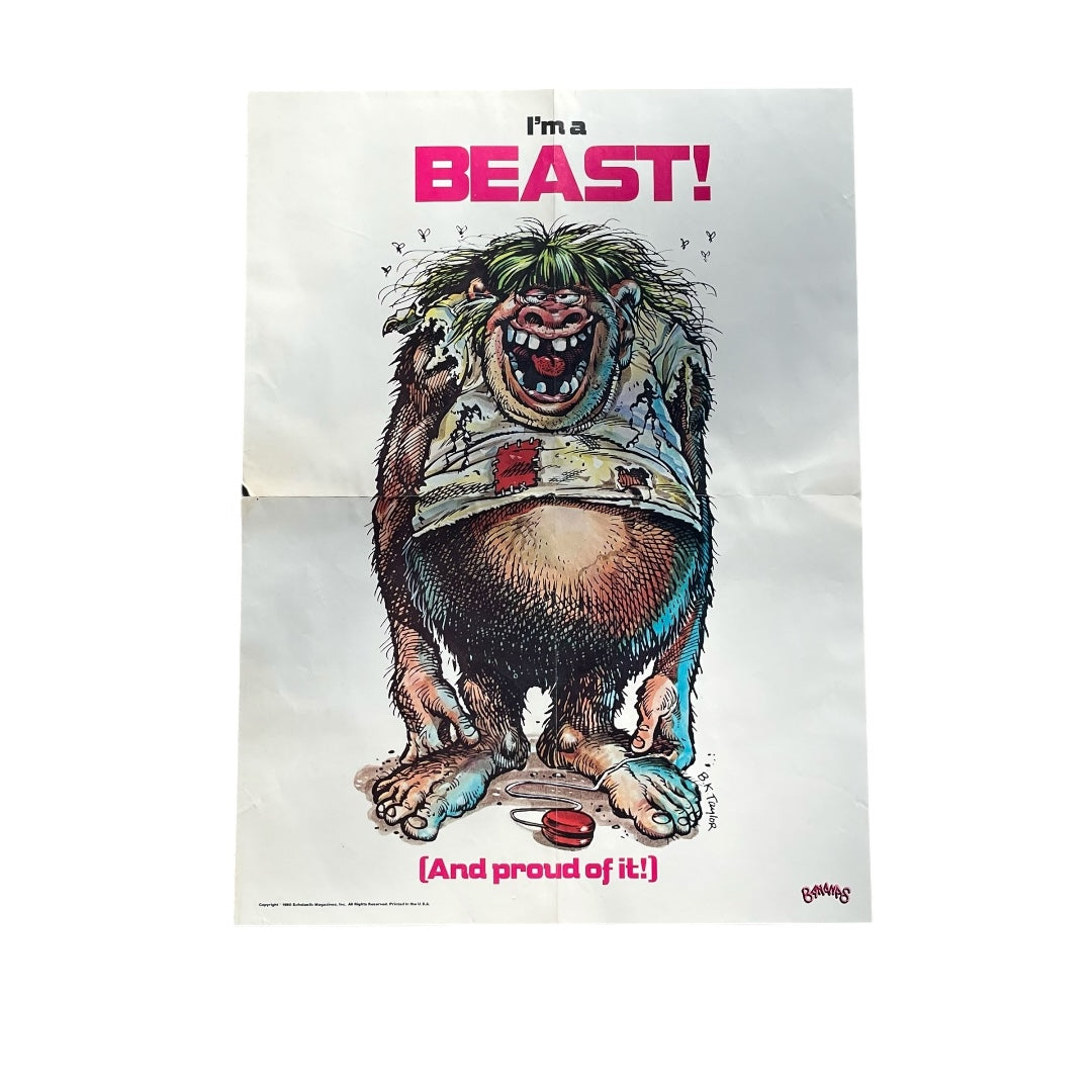 VINTAGE 1979 Bananas Magazine Monster Poster (16x21)