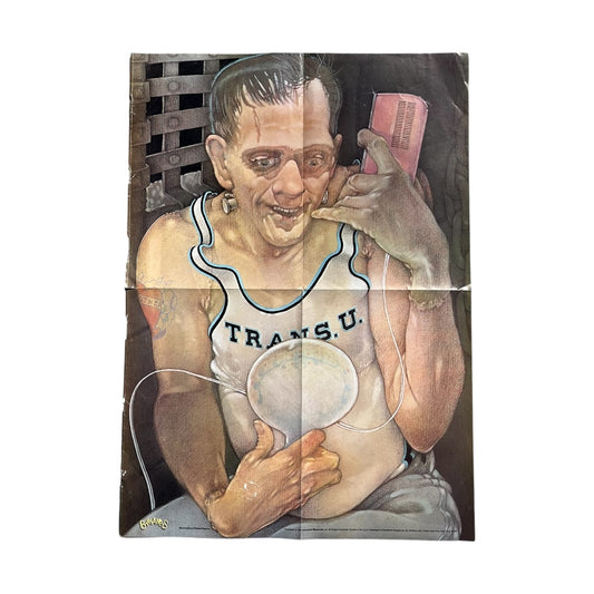 VINTAGE 1979 Bananas Magazine Frankenstein's Monster Poster (15.5x21.5)