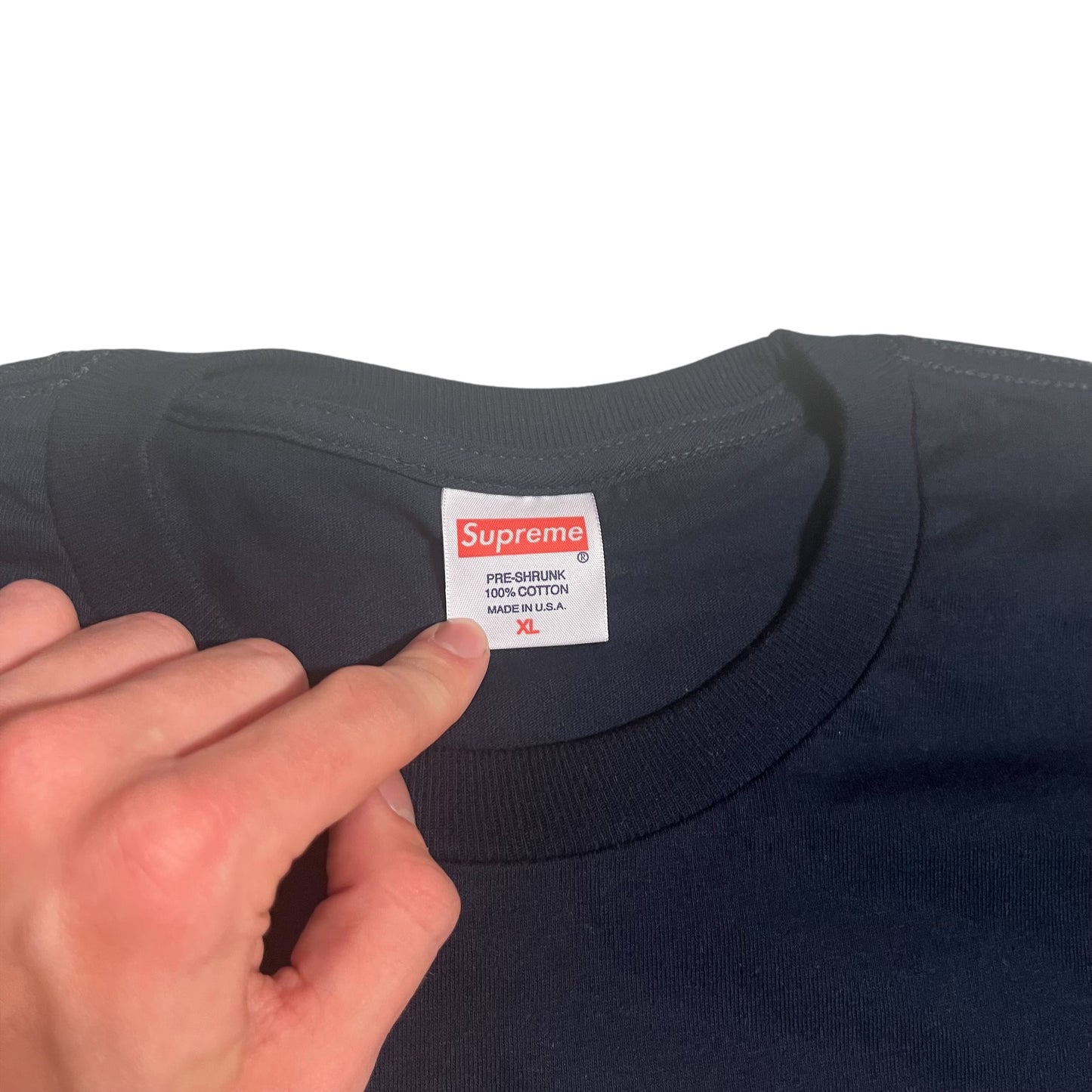 SAMPLE Supreme x KRS One Knowledge Reigns Supreme T-Shirt - Navy (XL)