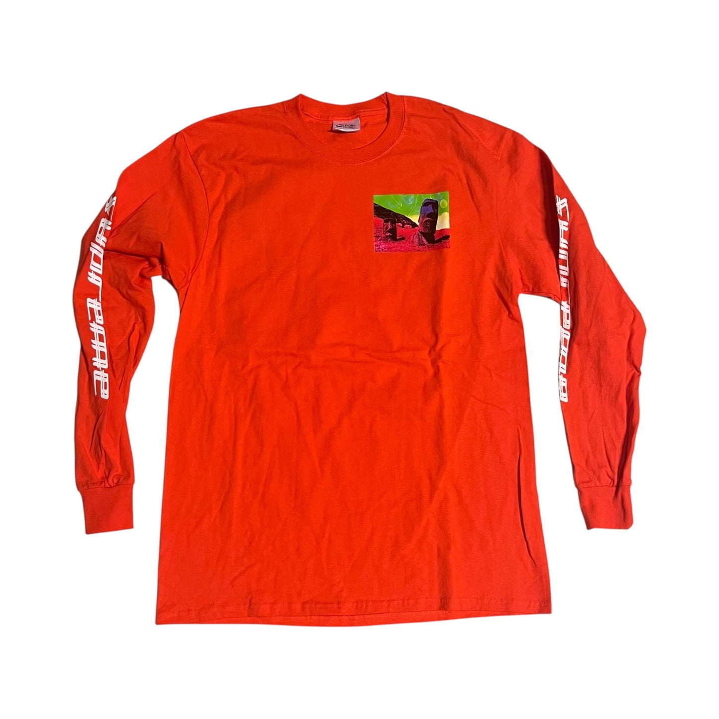 SAMPLE Supreme Easter Island L/S T-Shirt - Orange (Large)