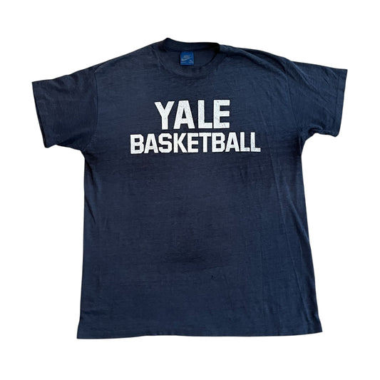 VINTAGE 1980s Blue Tag Nike Yale Basketball T Shirt (XL)