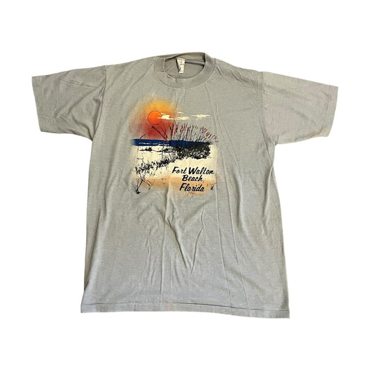VINTAGE 1980s Fort Walton Beach Florida T Shirt (Large)