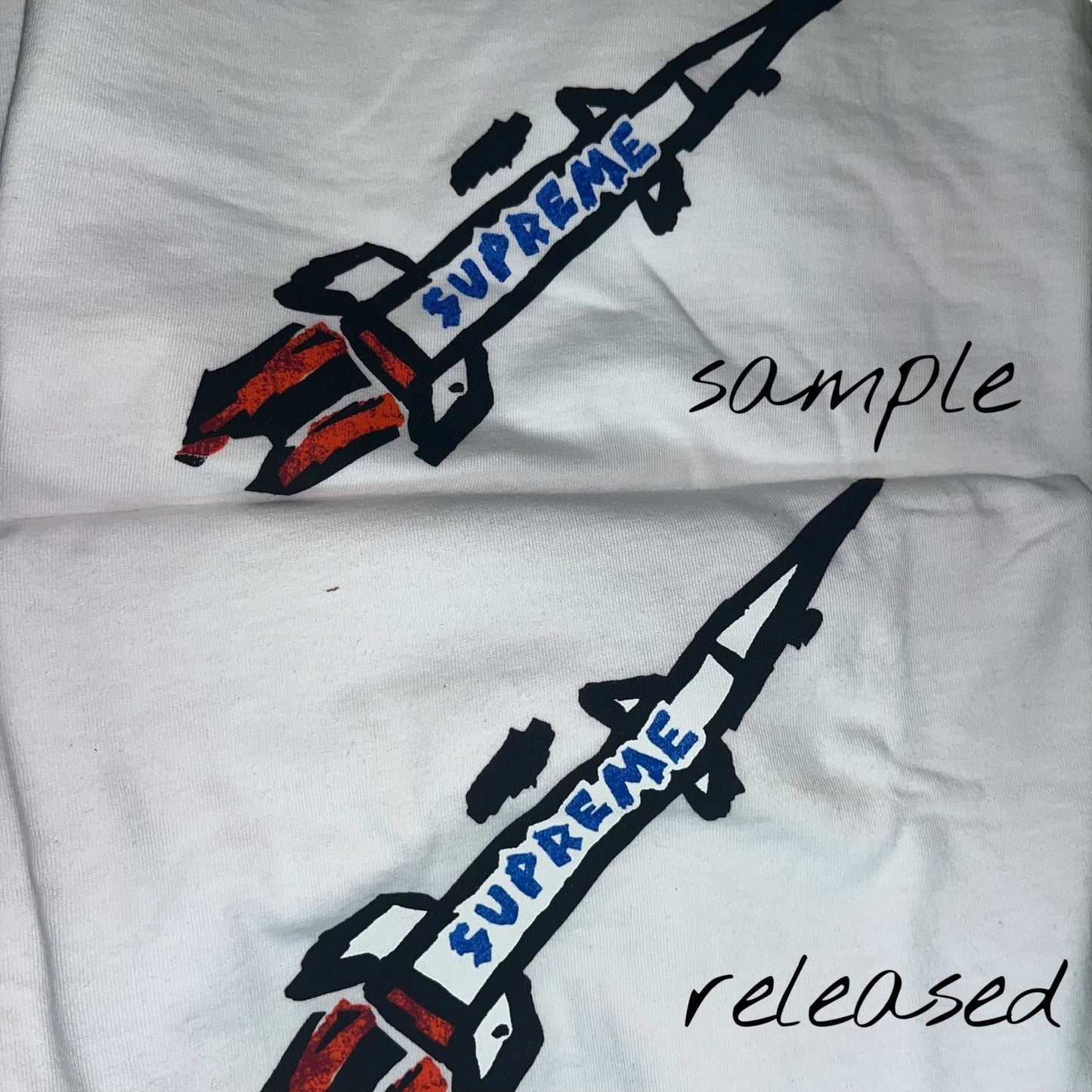 SAMPLE Supreme Rocket T-Shirt - White (Large)