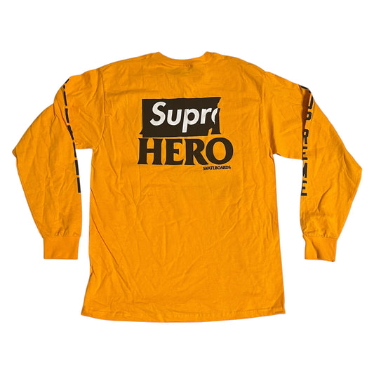SAMPLE Supreme x ANTI HERO Long Sleeve T-Shirt - Yellow (Large)