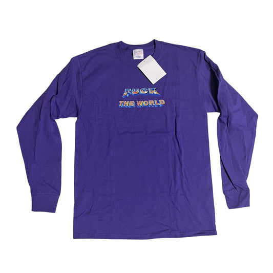 SAMPLE Supreme F The World Long Sleeve T-Shirt - Purple (Large)
