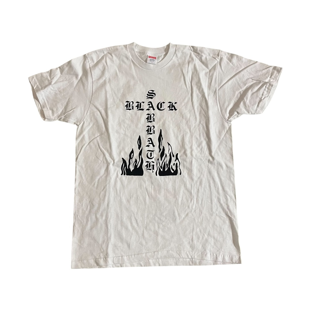 Supreme x Black Sabbath Flaming Cross T Shirt - White