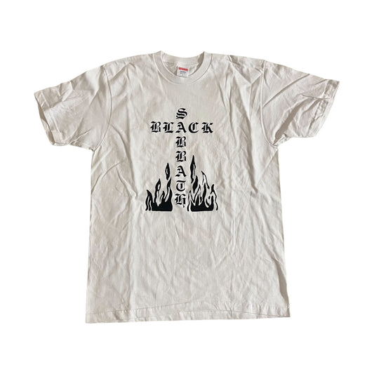 Supreme x Black Sabbath Flaming Cross T Shirt - White