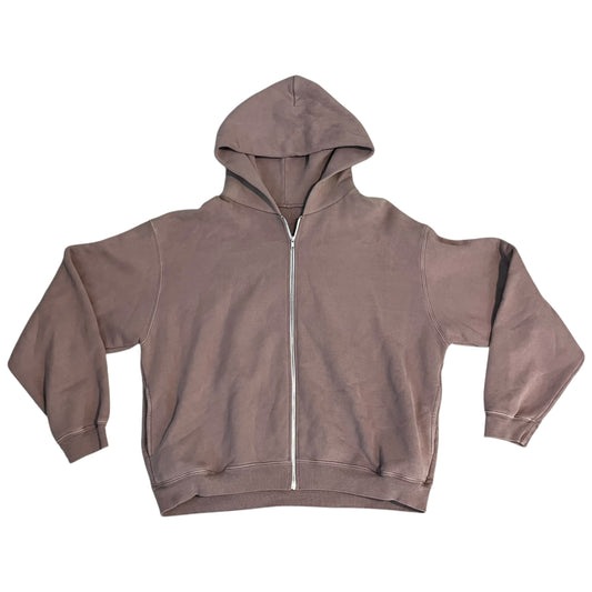 SAMPLE Yeezy Season 6 Side Pocket Zip Up Hoodie - Patchouli (Large)