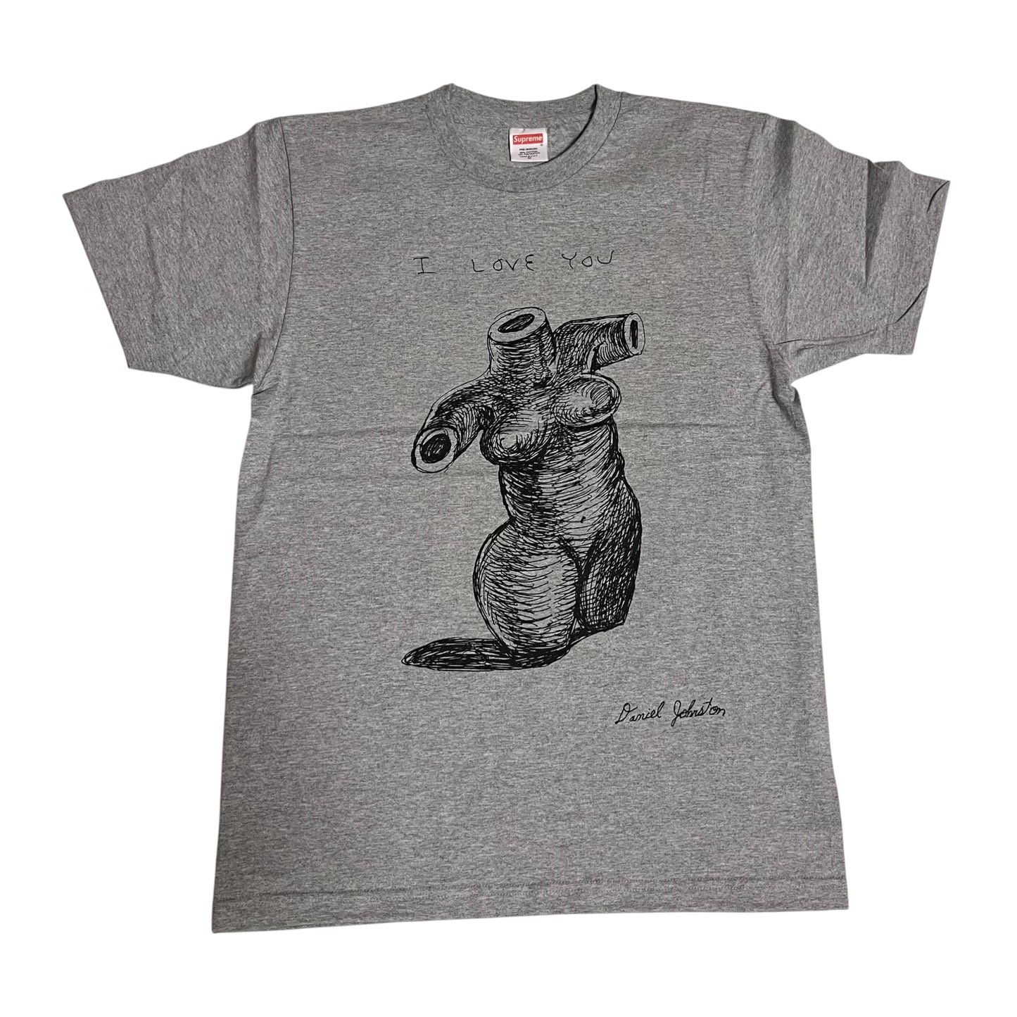 Supreme x Daniel Johnston I Love You Anyway T Shirt - Heather Grey
