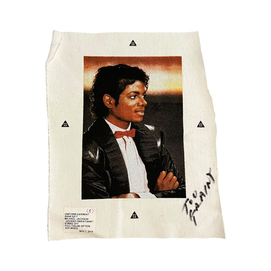 Supreme x Michael Jackson Test Print Fabric Swatch (White)