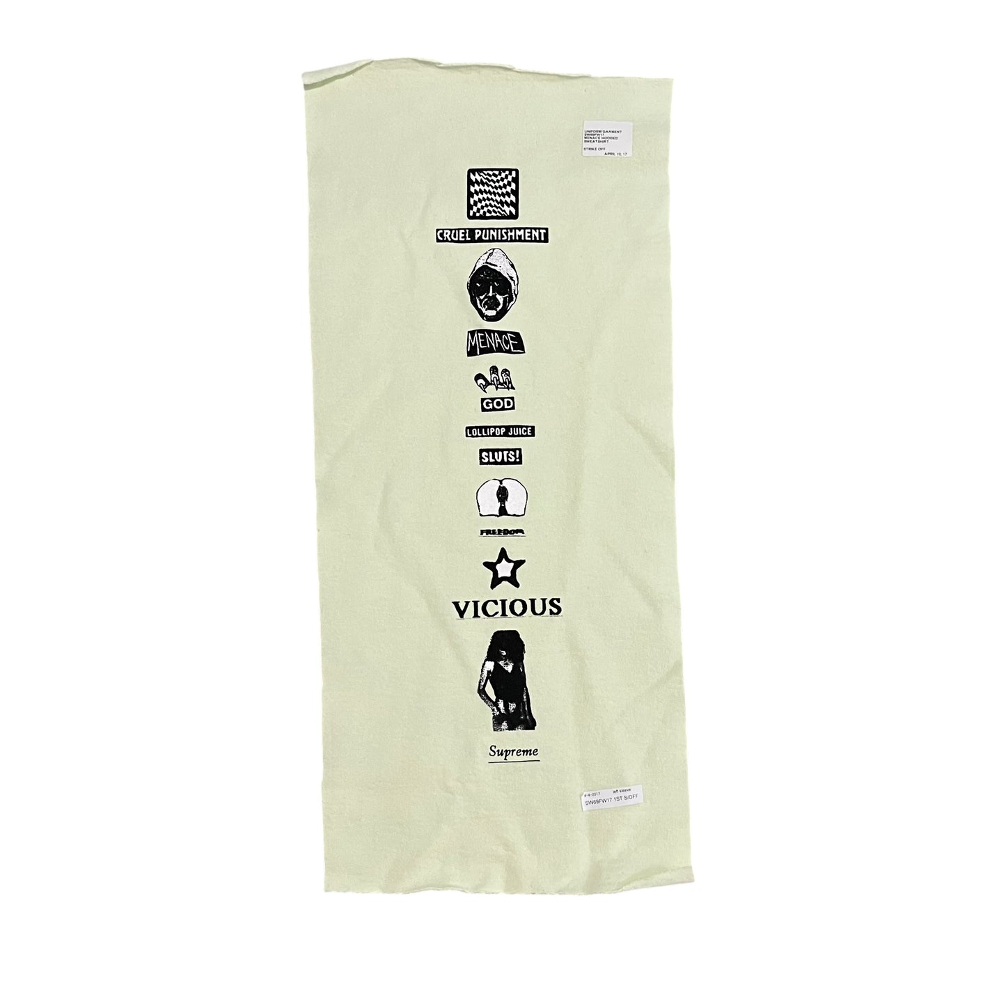 Supreme Menace Test Print Fabric Swatch (Light Green)