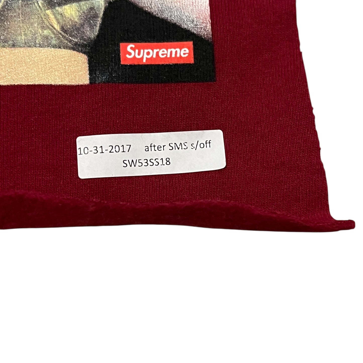 Supreme x Nan Goldin Test Print Fabric Swatch (Maroon)