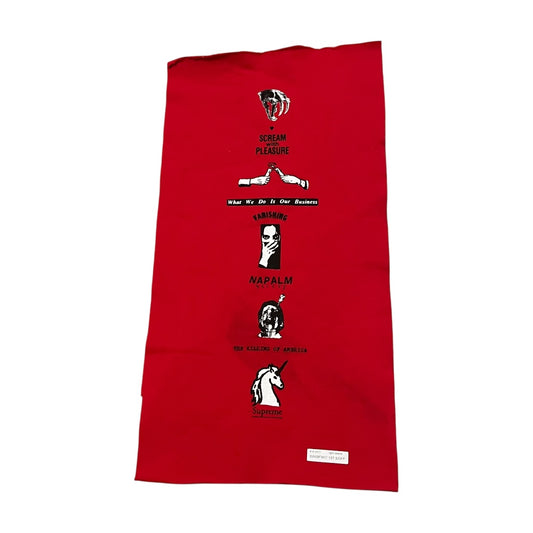 Supreme Menace Test Print Fabric Swatch ( Red / Right )