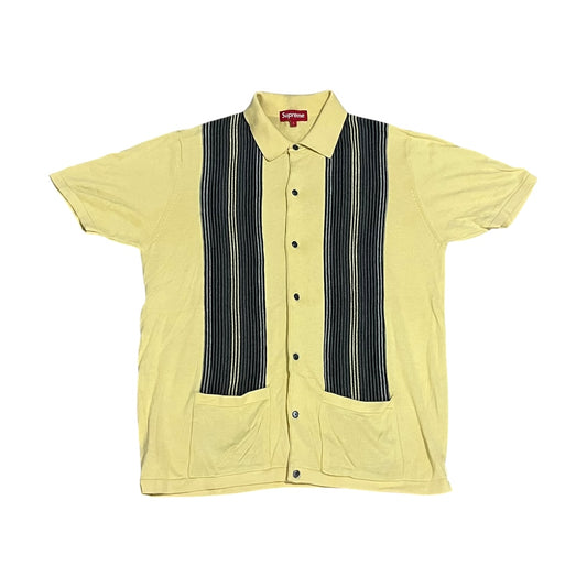 Supreme Polo Short Sleeve Cardigan - Cream (Large)