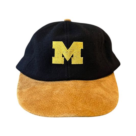 VINTAGE University of Michigan Wool Two-Tone Suede Brim Hat