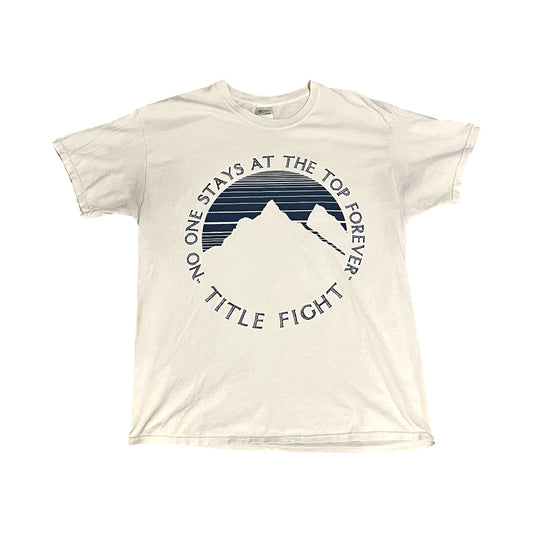 VINTAGE Title Fight No One Stays At The Top Forever Mountain Gradient T Shirt (Large)