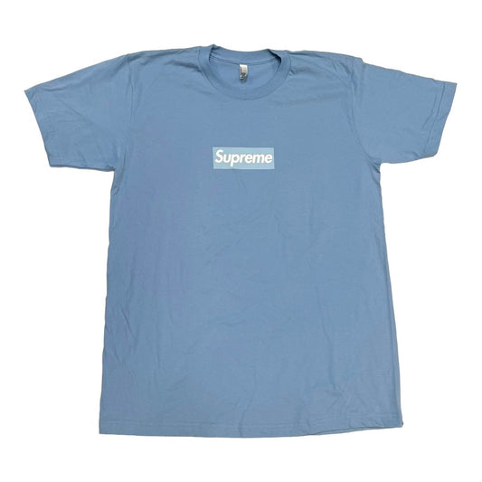 SAMPLE Supreme 20th Anniversary Light Blue on Blue Box Logo T-Shirt - SS14