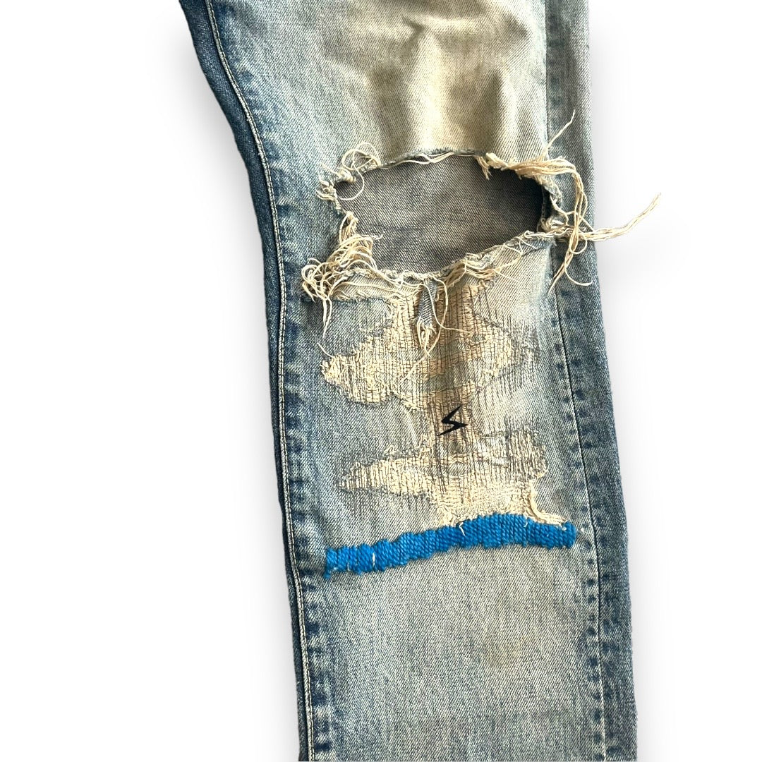 Undercover 68 Blue Yarn Denim Jeans 2010 ZoZoTown