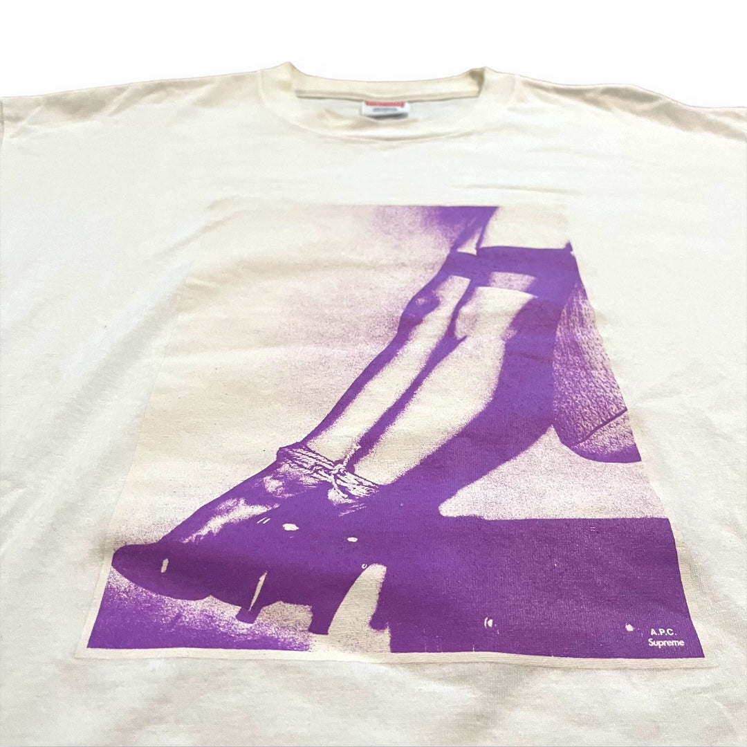 SAMPLE Supreme x APC Bondage T-Shirt - White / Purple (Large)