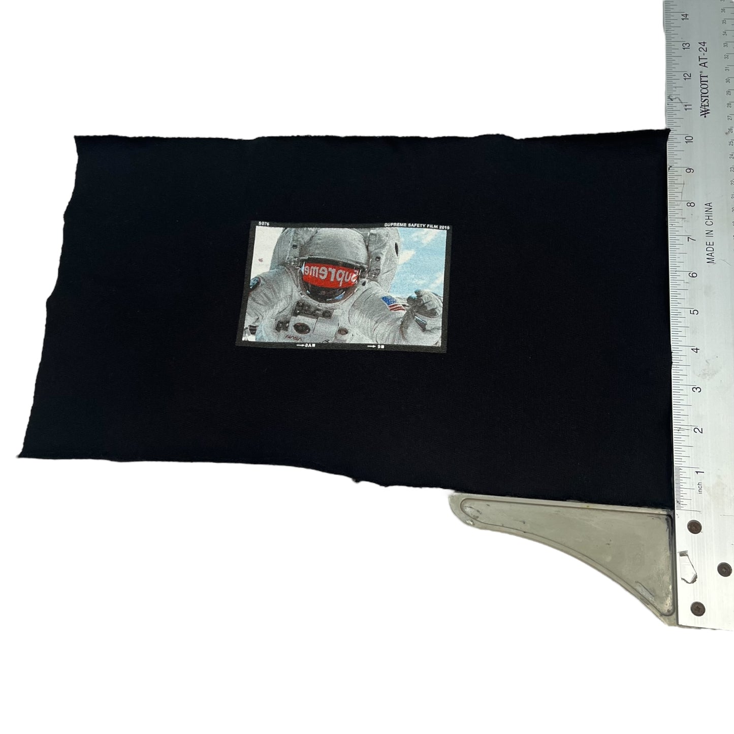 Supreme "Astronaut" Test Print Fabric Swatch - Black