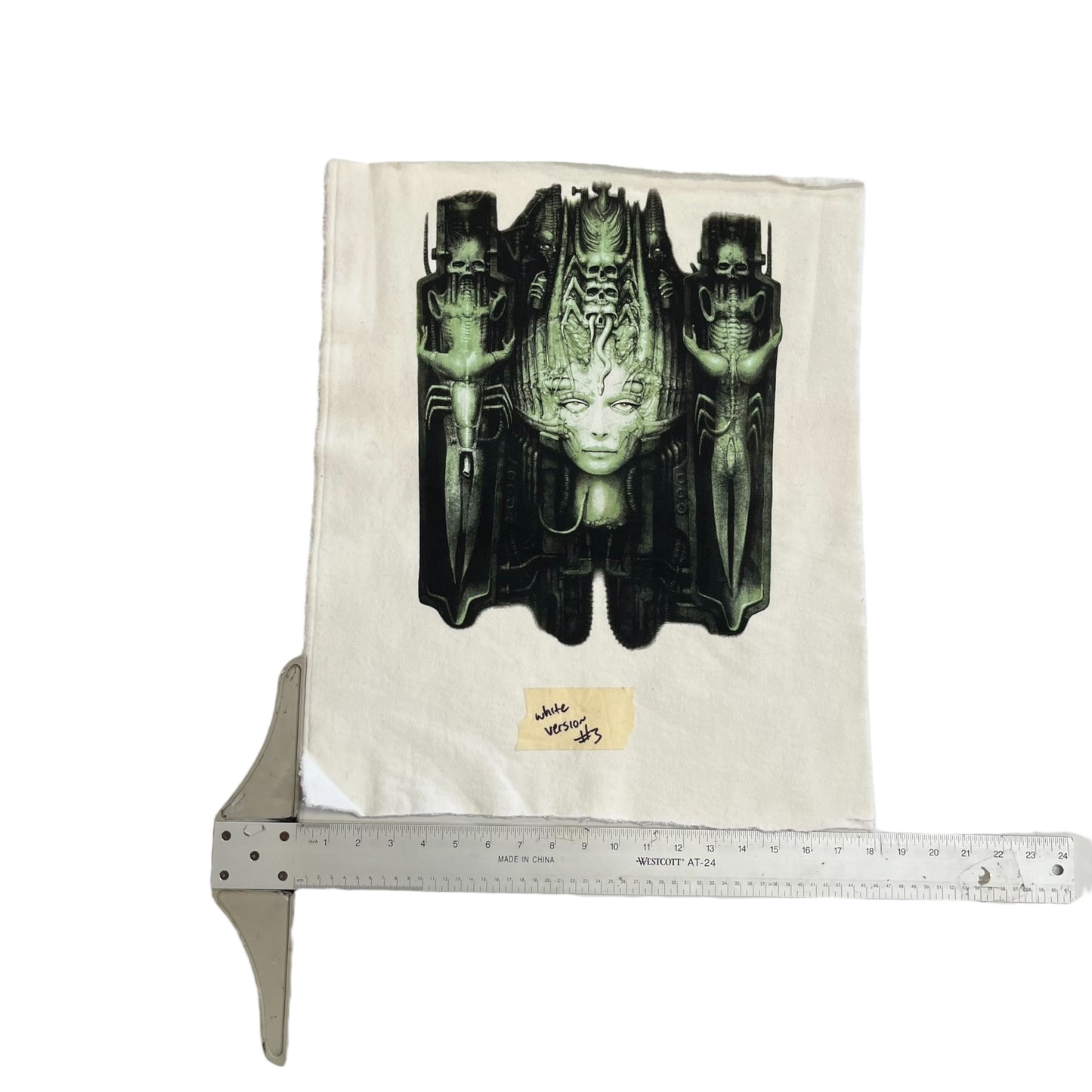 SAMPLE Supreme x HR Giger Test Print Swatch - White