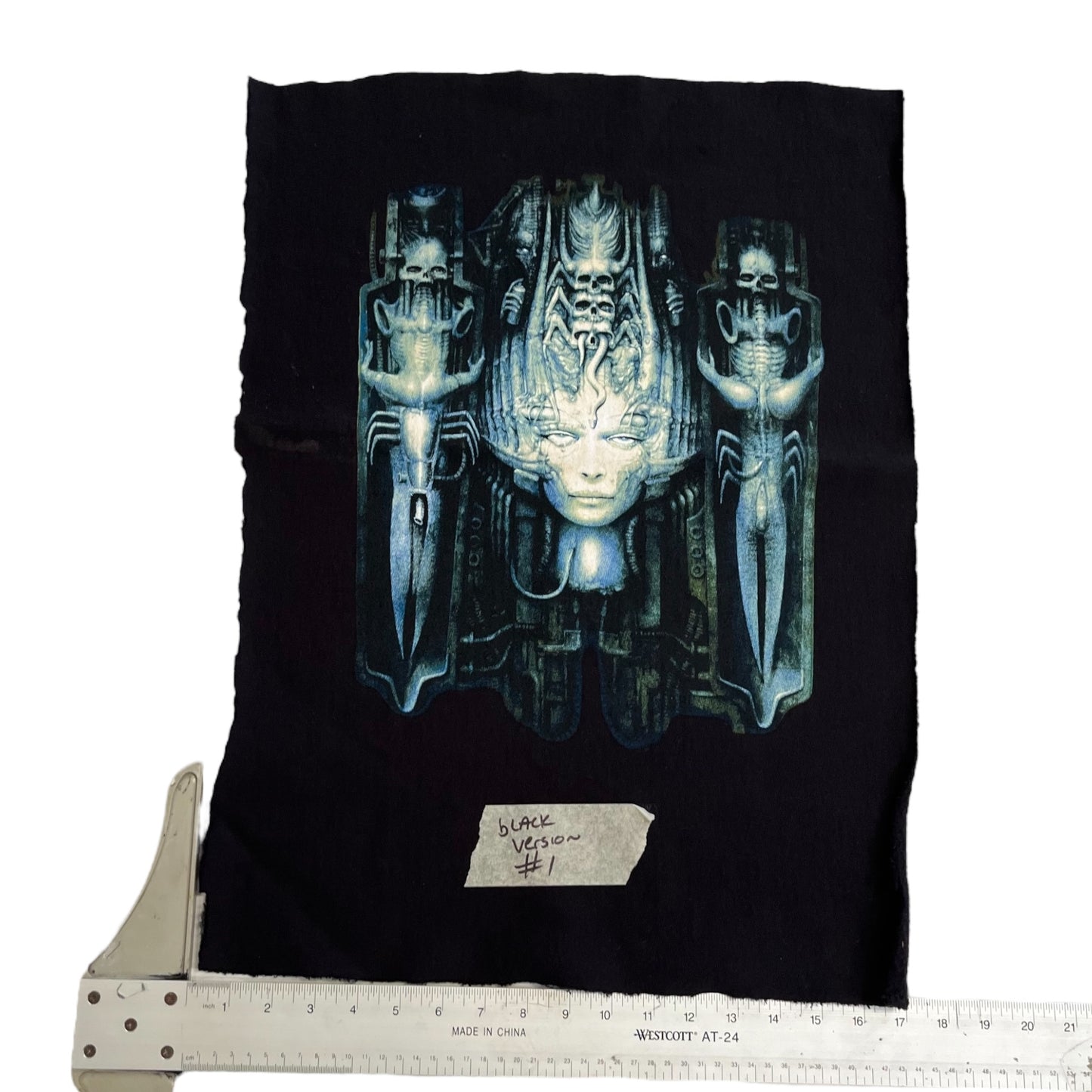 SAMPLE Supreme x HR Giger Test Print Swatch - Black #2