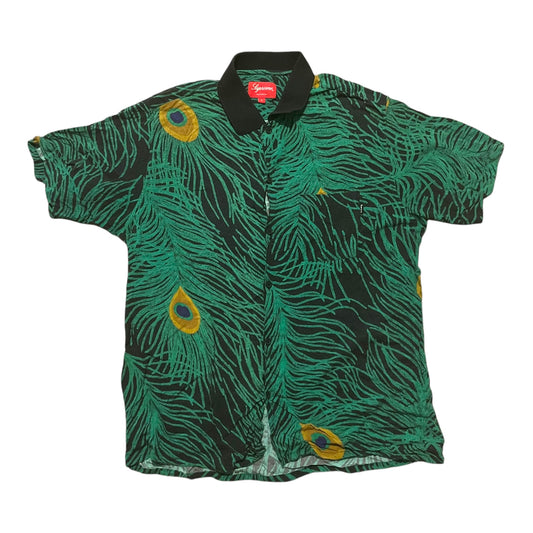 Supreme Peacock Rayon Shirt - Green (Large)