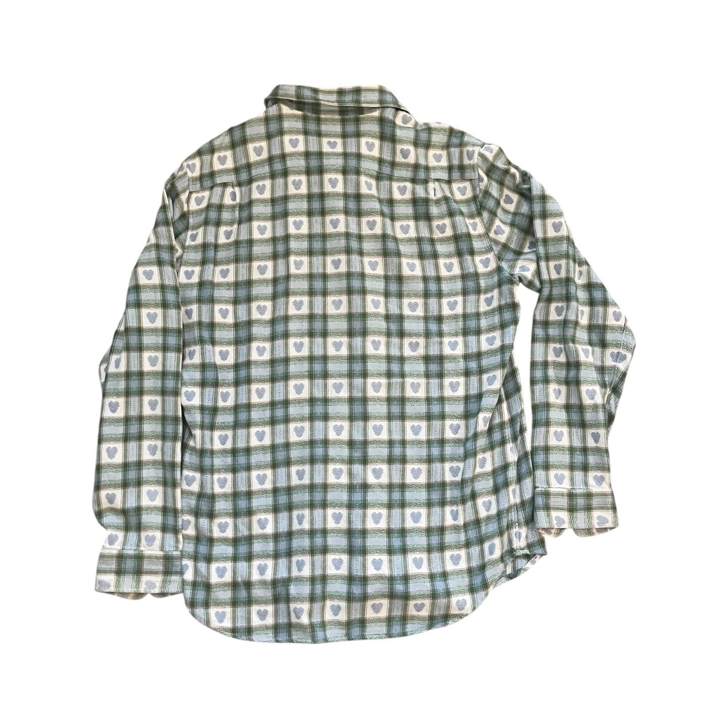 Supreme Hearts Button Down Flannel - Green (Large)