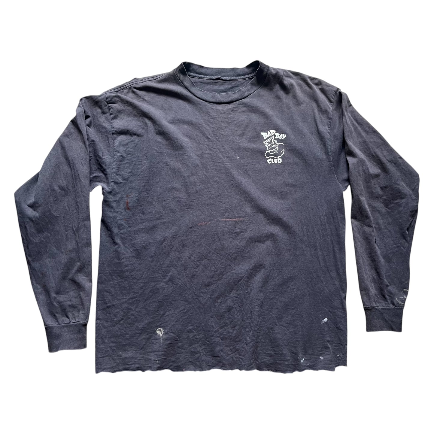 VINTAGE Bad Boy Club Thrashed Long Sleeve T-Shirt (Large)