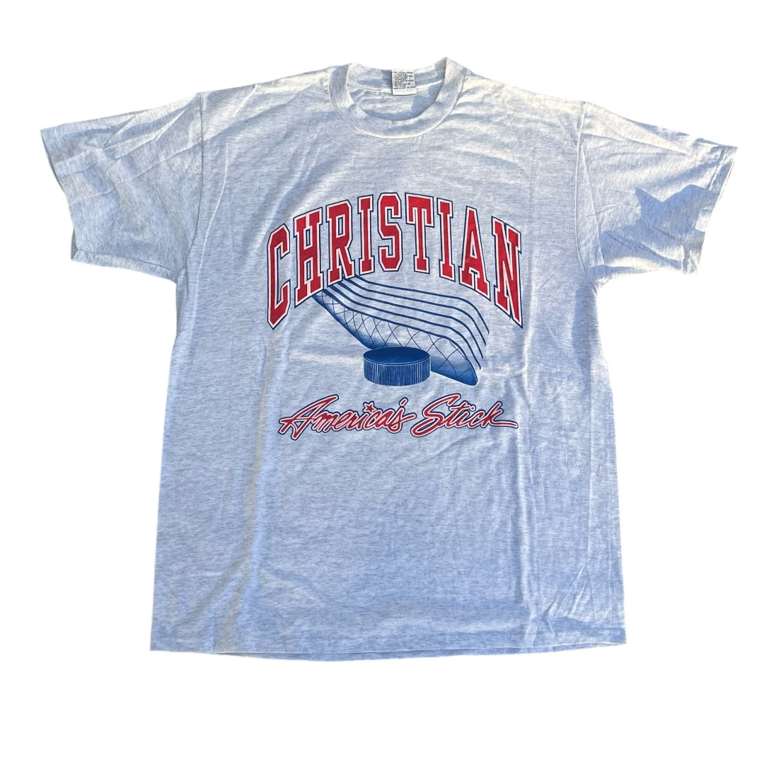 VINTAGE Christian Hockey T Shirt (XL)