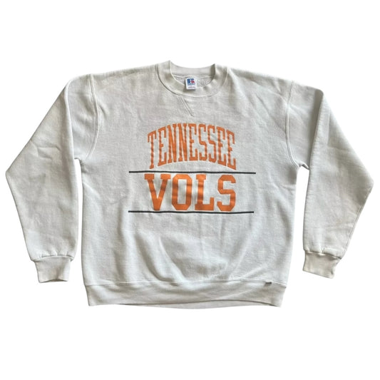 VINTAGE Russell Athletic Tennessee Volunteers Sweatshirt - White (Large)