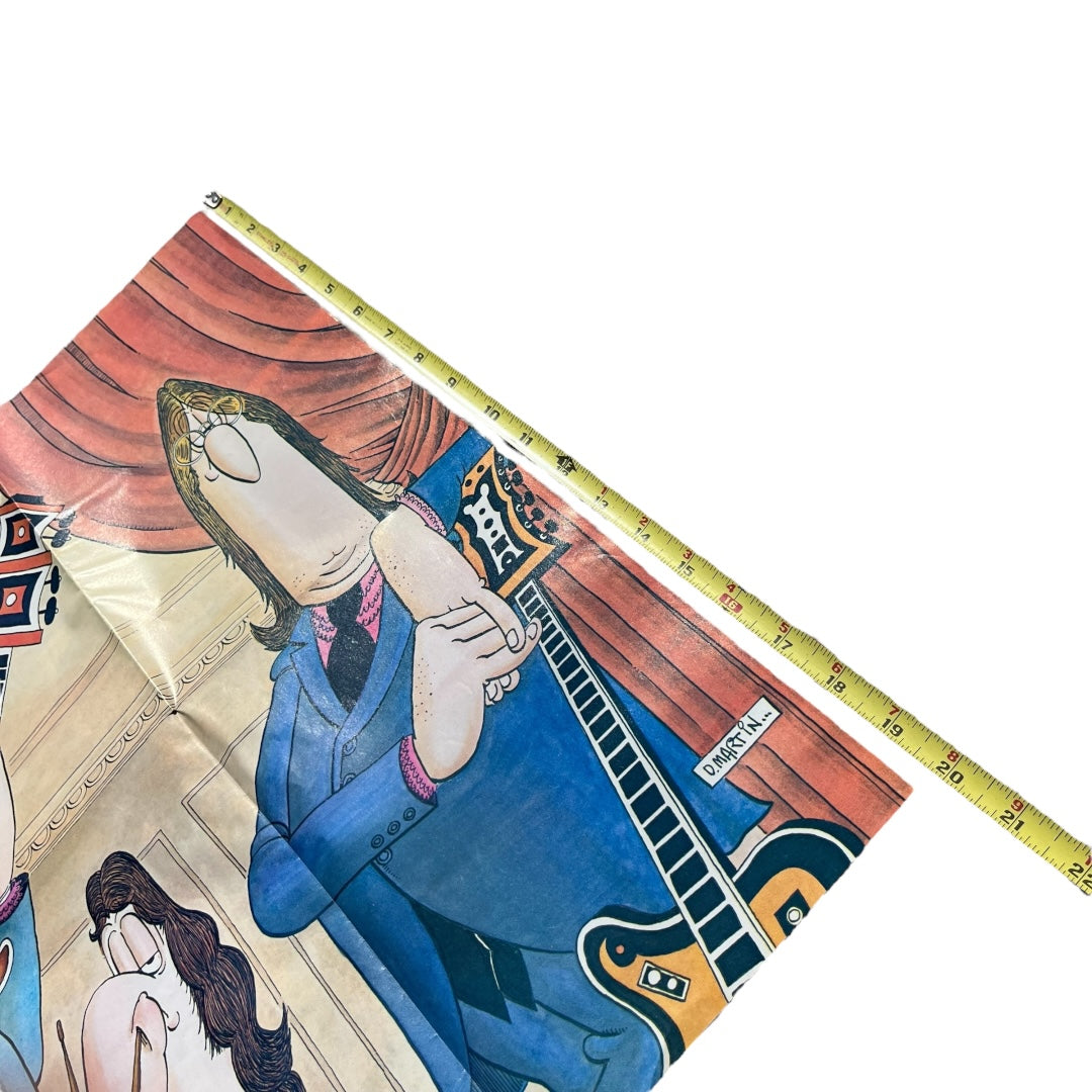 VINTAGE 1978 MAD Magazine Double-Sided Poster Beatles / Rock Stars (20x29)