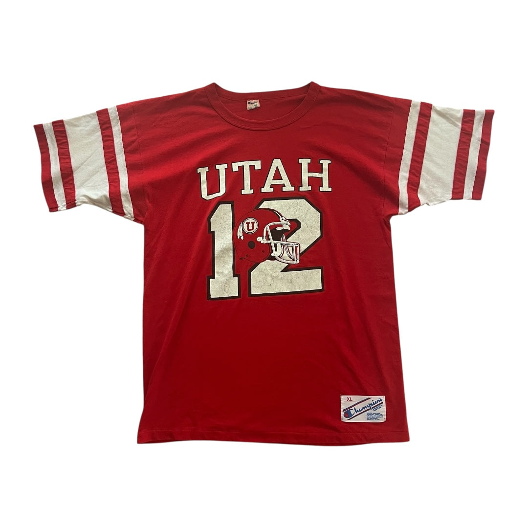 VINTAGE Champion Utah Utes Football T Shirt (XL)