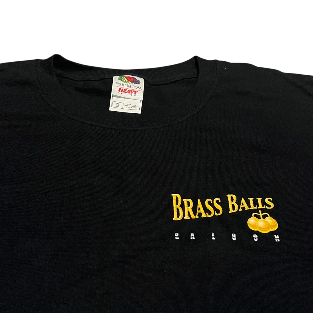 Brass Balls Saloon Biker Bar T Shirt (XL)
