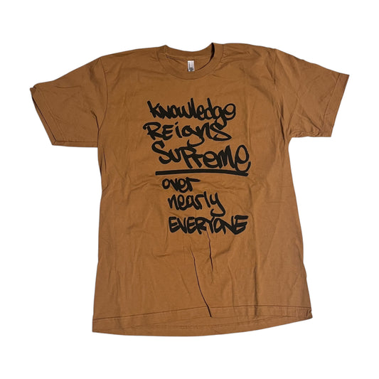 SAMPLE Supreme Knowledge Reigns T-Shirt - Brown (Large)