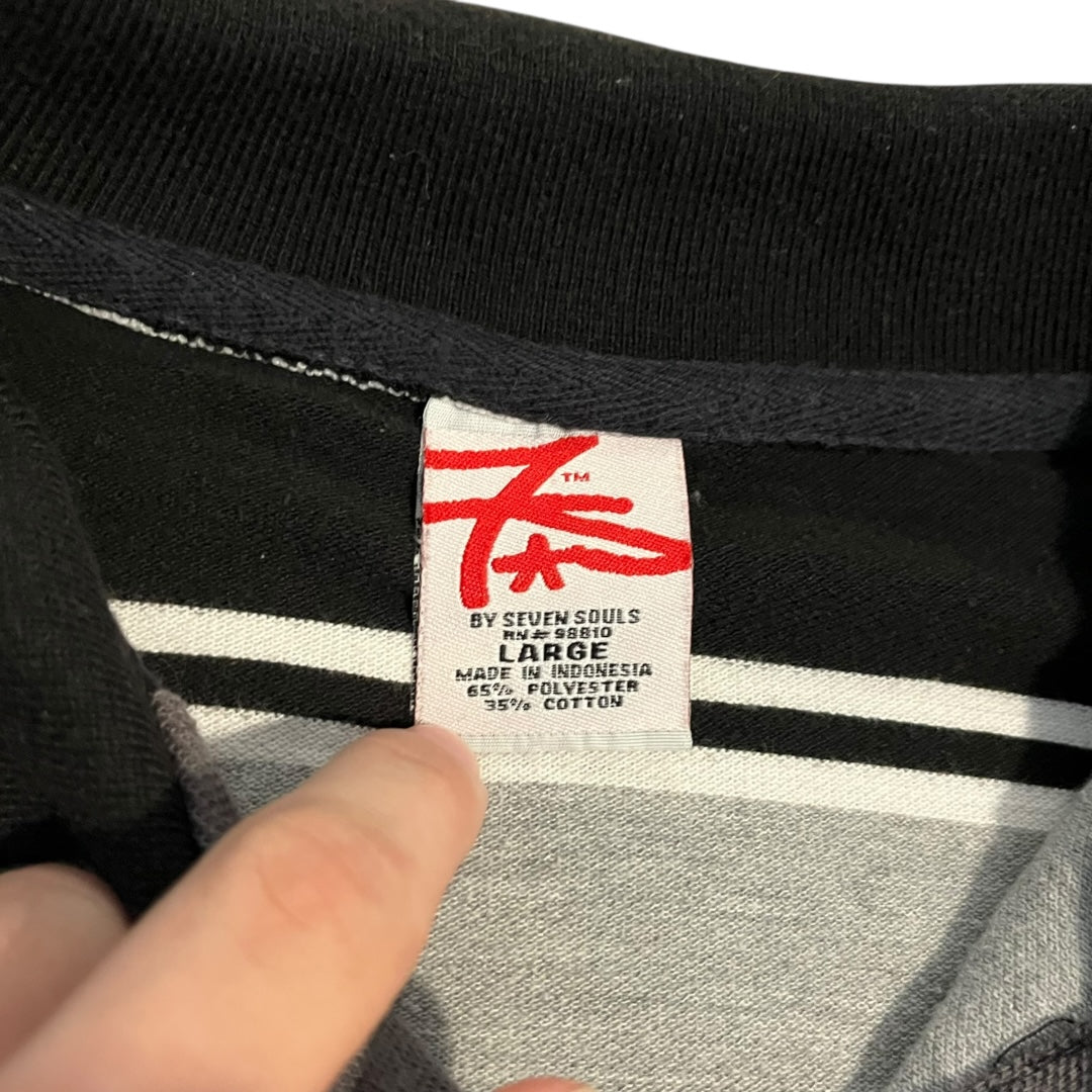 VINTAGE Seven7 by Seven Souls Double Layer Striped Shirt (Large)