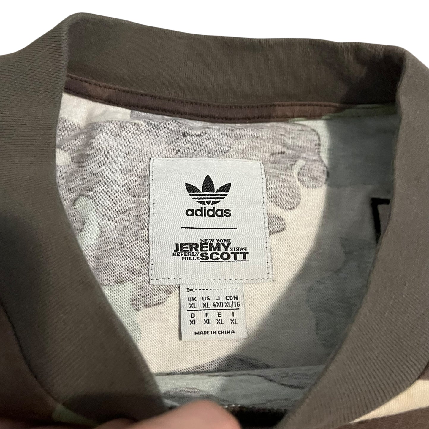 Adidas x Jeremy Scott Camo Logo T Shirt (XL)