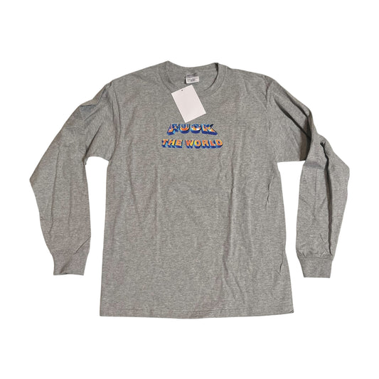 SAMPLE Supreme F The World Long Sleeve T-Shirt - Heather Grey (Large)