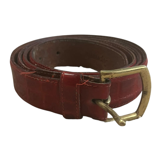 Supreme Croc Leather Belt - L / XL (Red)