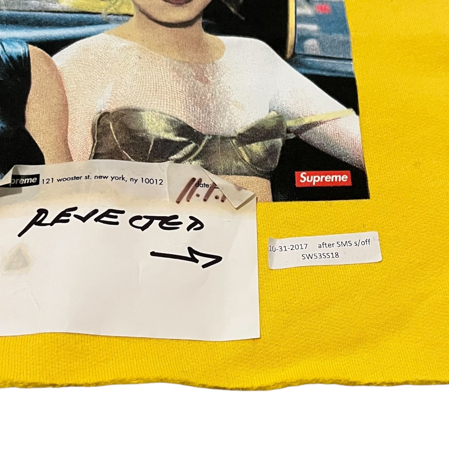 Supreme x Nan Goldin Test Print Fabric Swatch (Yellow)
