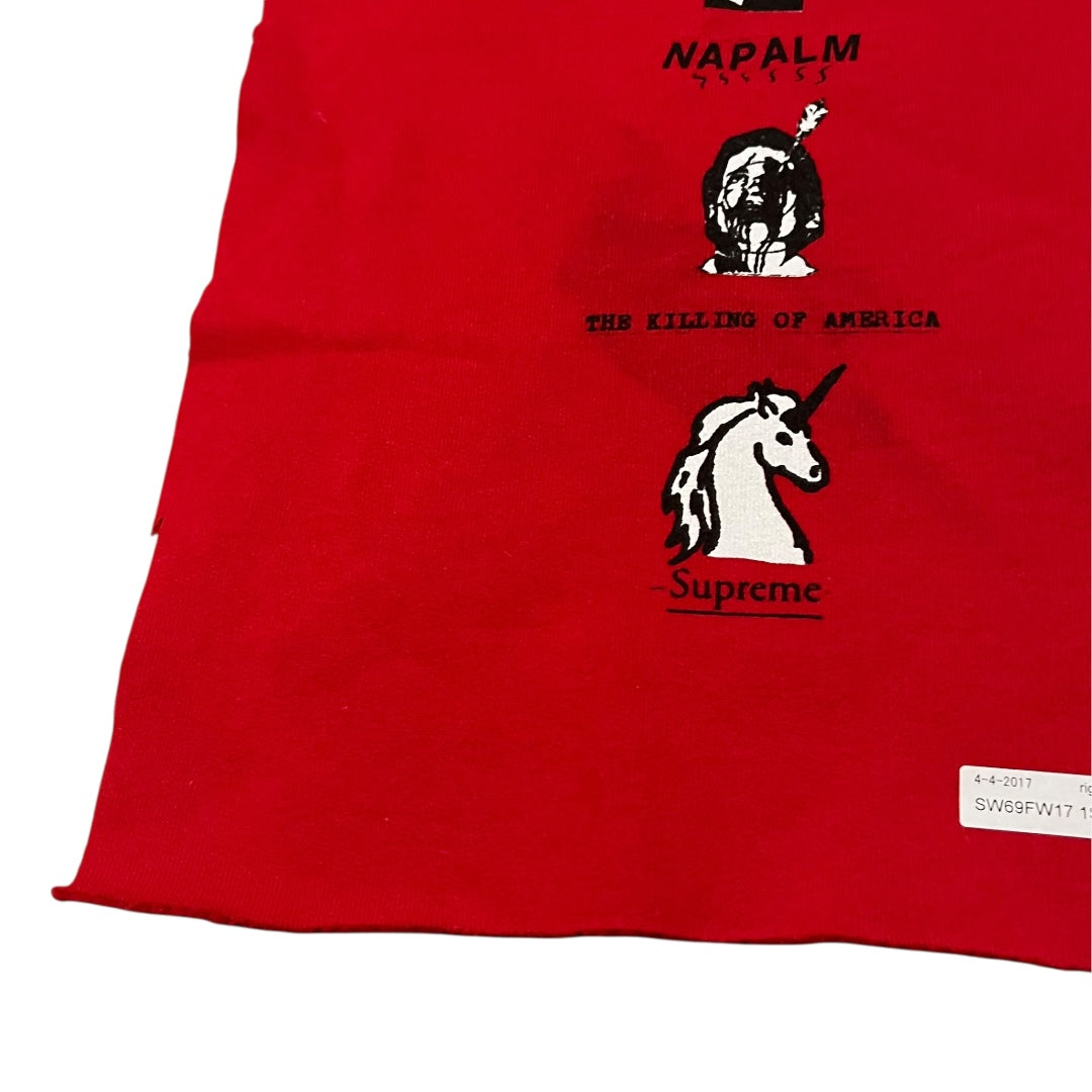 Supreme Menace Test Print Fabric Swatch ( Red / Right )