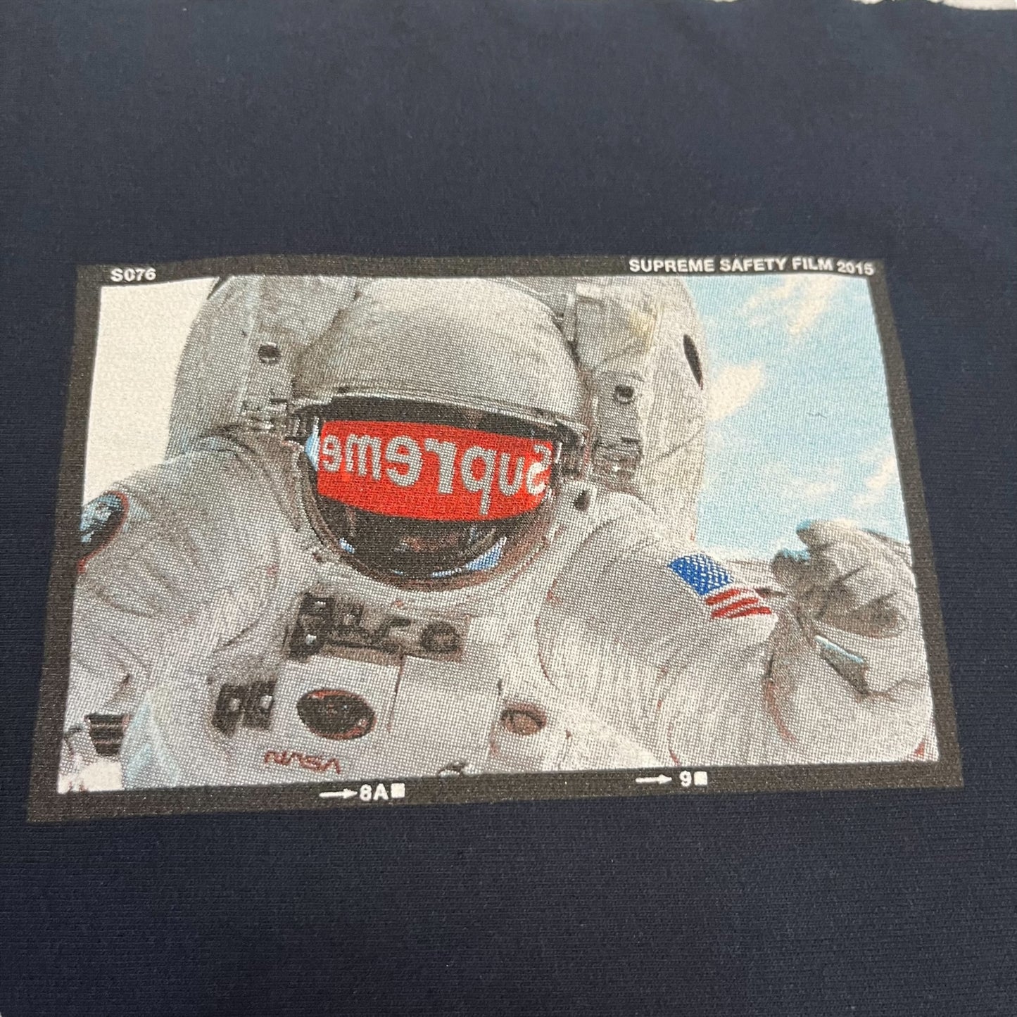 Supreme "Astronaut" Test Print Fabric Swatch - Navy