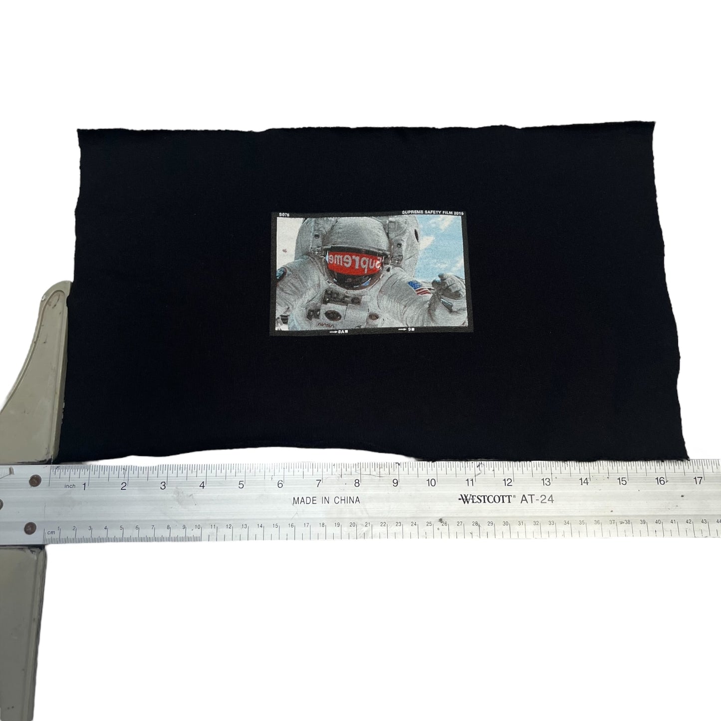 Supreme "Astronaut" Test Print Fabric Swatch - Black