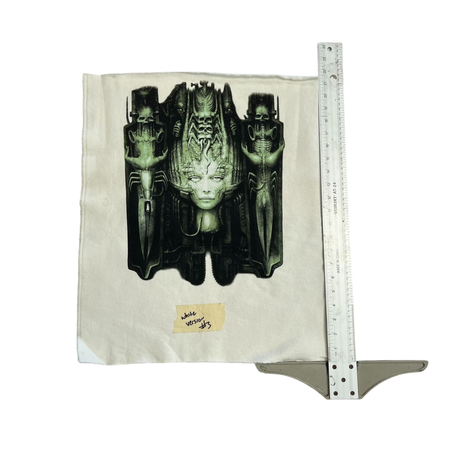 SAMPLE Supreme x HR Giger Test Print Swatch - White