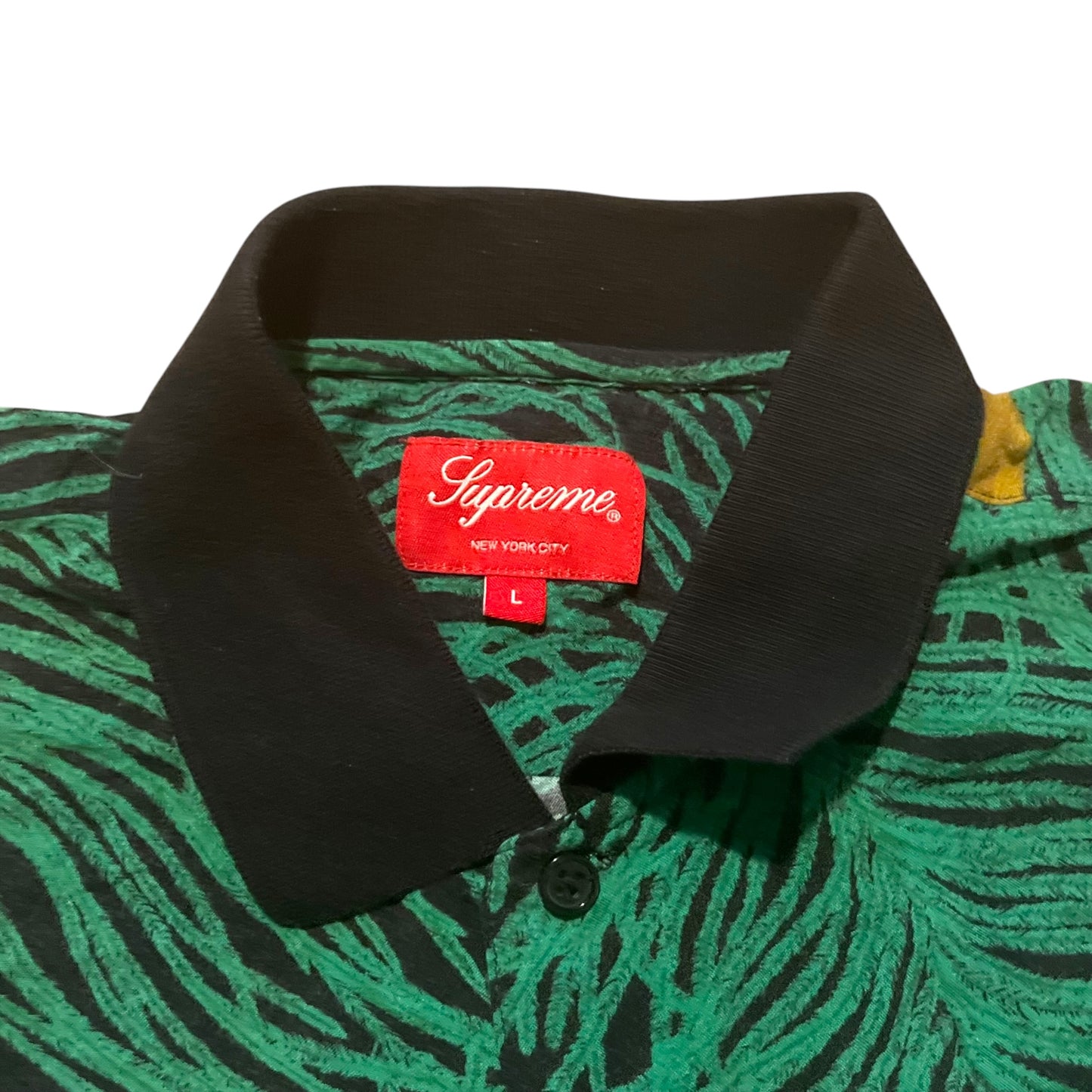 Supreme Peacock Rayon Shirt - Green (Large)