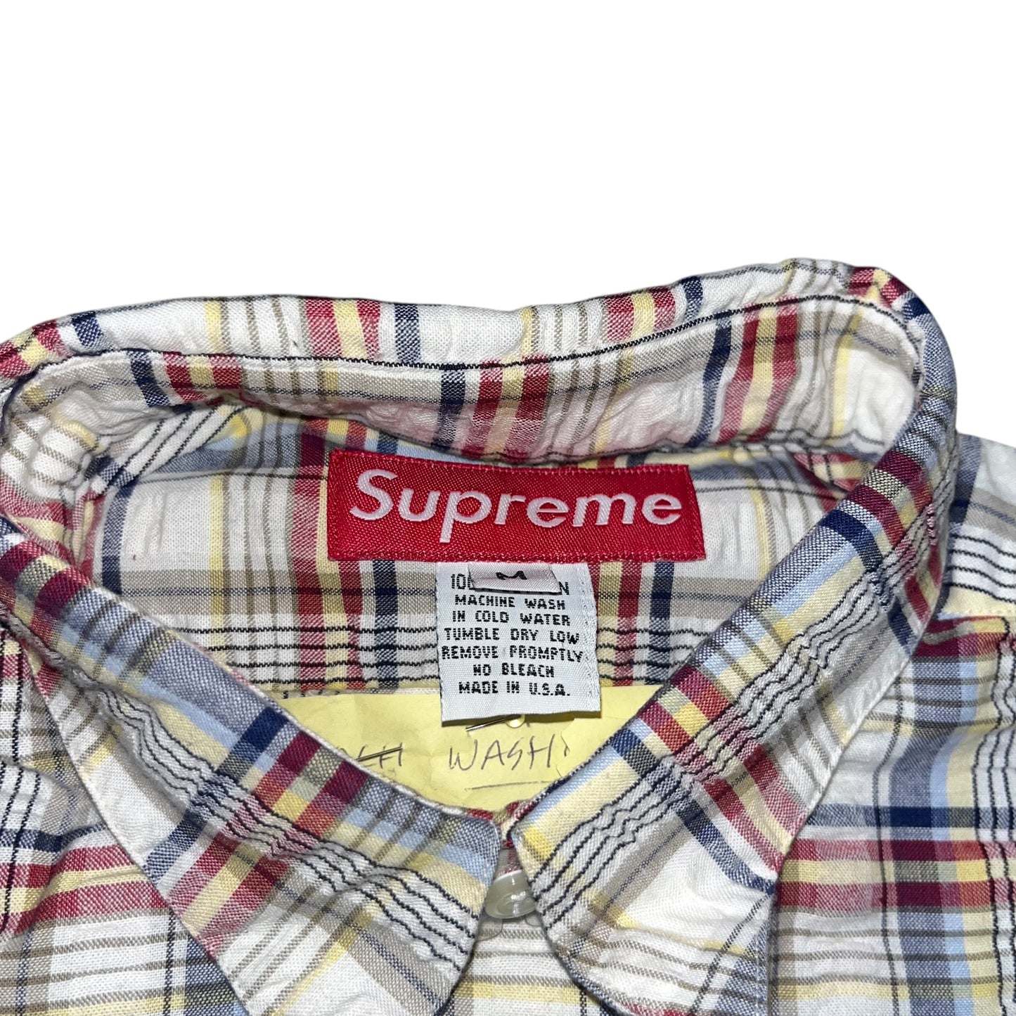 VINTAGE Supreme Plaid Button Up Shirt - 90s (Medium)