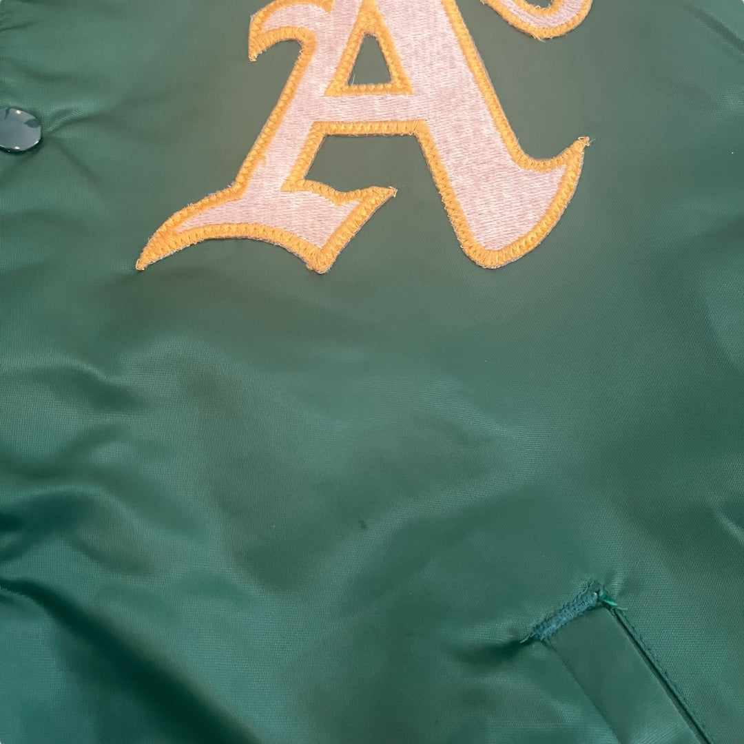 VINTAGE Oakland A's Satin Starter Brand Jacket (XL)