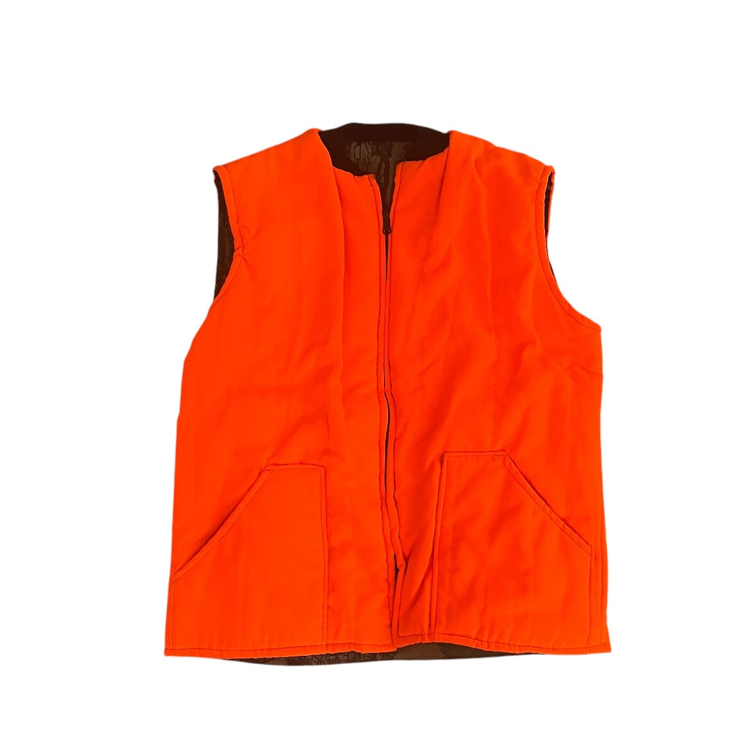 VINTAGE Rebark Reversible Hunting Vest - Tree Camo / Orange (Large)