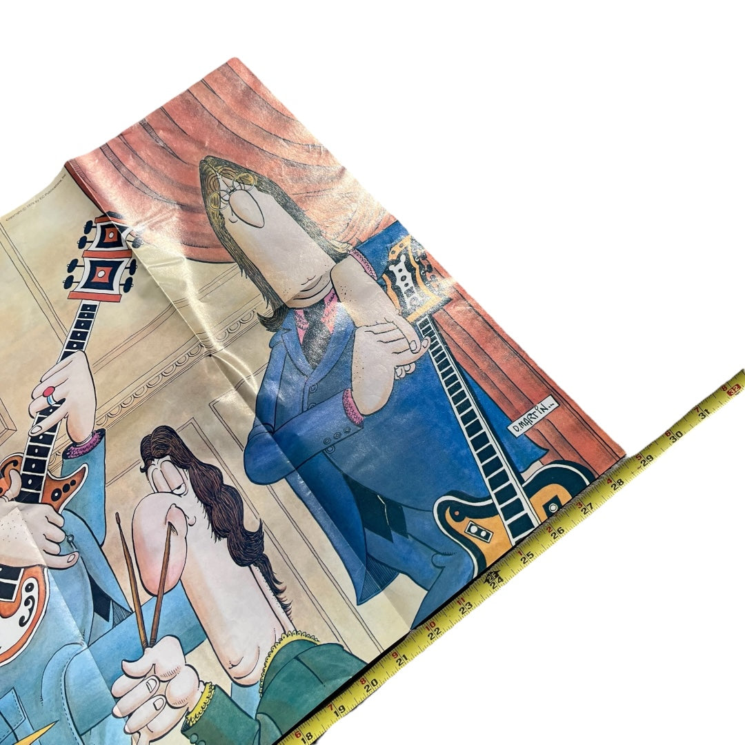 VINTAGE 1978 MAD Magazine Double-Sided Poster Beatles / Rock Stars (20x29)