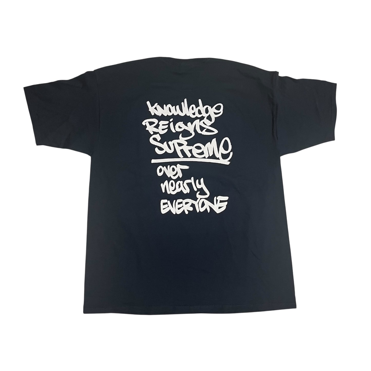 SAMPLE Supreme x KRS One Knowledge Reigns Supreme T-Shirt - Navy (XL)
